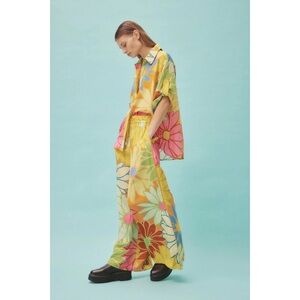 ALEMAIS Florentina Silk Printed Floral Pants